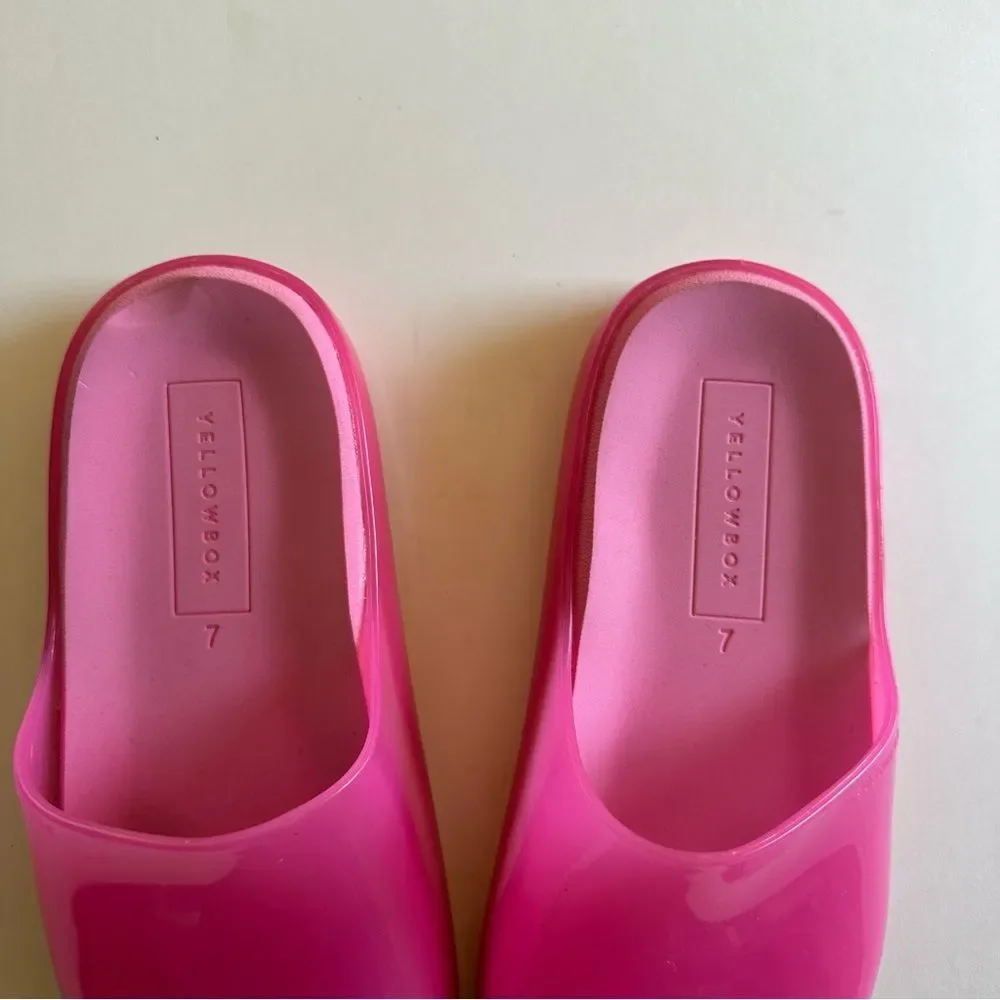 Yellowbox Hot Pink Platform Marana Jelly Slide sandals - Picture 5 of 11